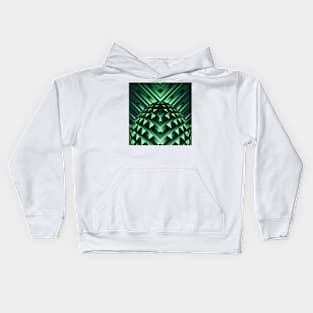 fabulous futuristic geometric green egg Kids Hoodie